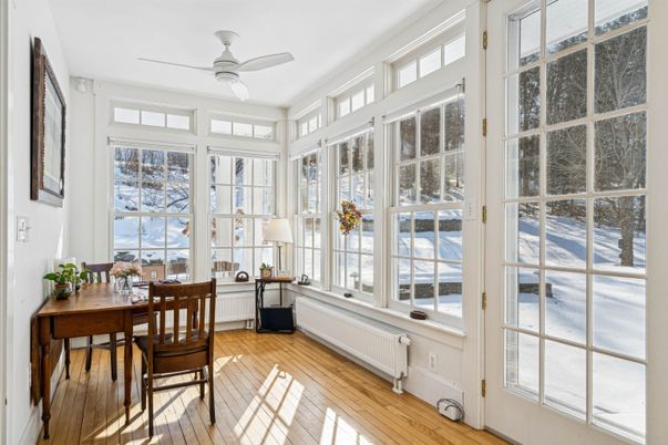 Home Office, Interior, Sun Room, Wood Texture Flooring