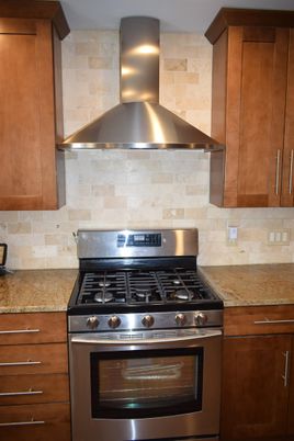 Interior, Kitchen, Stainless Steel Appliances, Stone Walls
