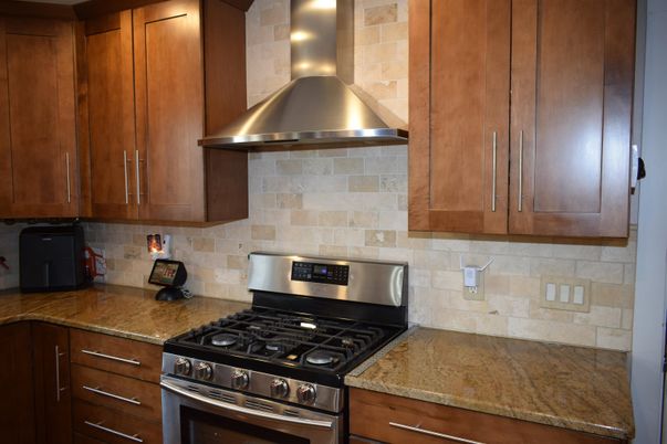 Interior, Kitchen, Stainless Steel Appliances, Stone Walls