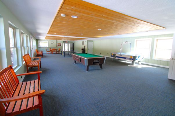 Billiard Table, Game Room, Interior, Recessed Lighting, Wooden Ceilings