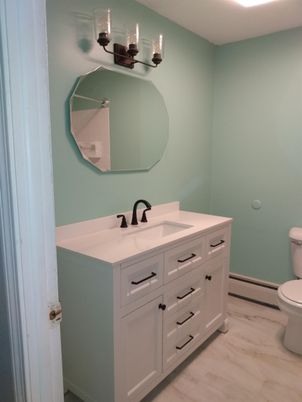 Bathroom, Interior, Wood Texture Flooring
