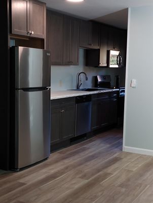 Interior, Kitchen, Wood Texture Flooring