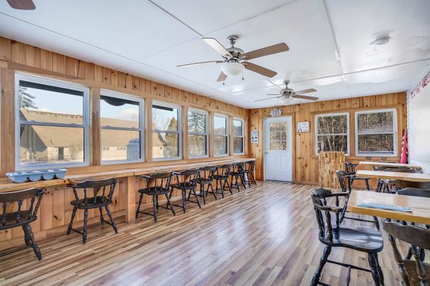 Dining room, Interior, Wood Texture Flooring, Wooden Walls