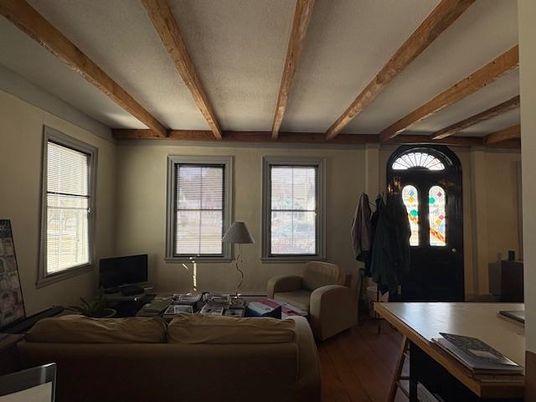 Home Office, Interior, Living room, Wooden Beams, Wood Texture Flooring