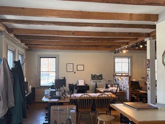 Home Office, Interior, Wooden Beams, Wood Texture Flooring