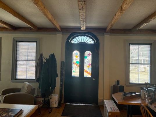 Home Office, Interior, Wooden Beams, Wood Texture Flooring