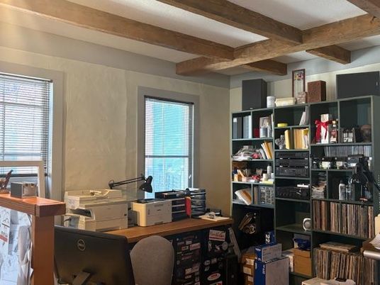 Home Office, Interior, Wooden Beams
