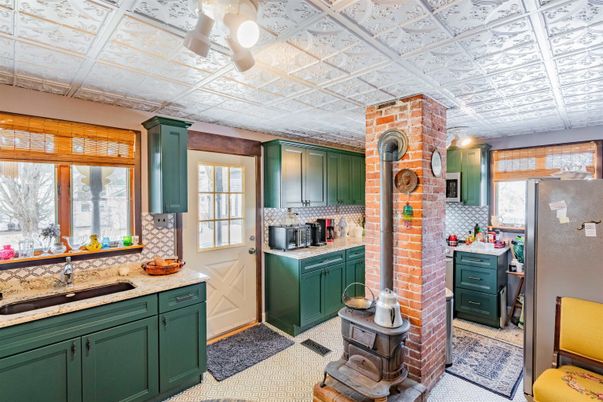 Interior, Kitchen, Stone Walls