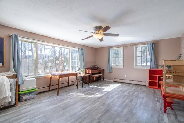 Home Office, Interior, Piano, Wood Texture Flooring