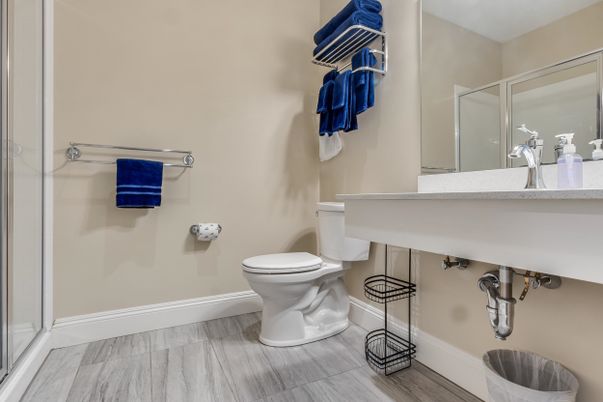 Bathroom, Interior, Wood Texture Flooring