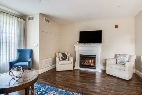 Fireplace, Interior, Wood Texture Flooring