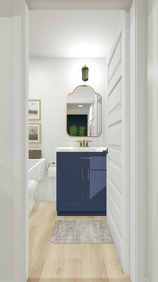 Bathroom, Interior, Wood Texture Flooring