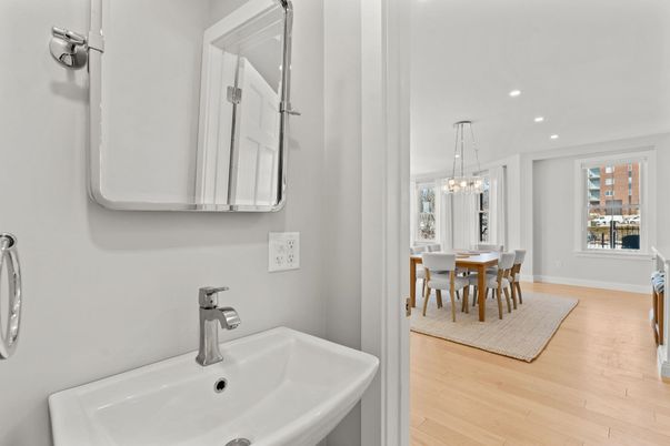Chandelier, Dining room, Interior, Pendant Lights, Recessed Lighting, Wood Texture Flooring
