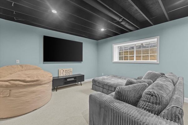 Interior, Living room, Recessed Lighting