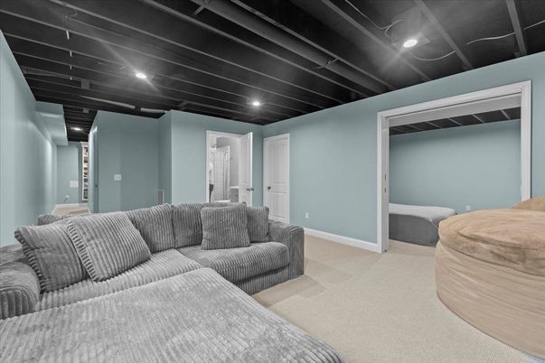 Interior, Living room, Recessed Lighting