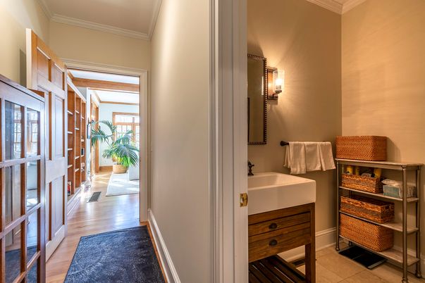 Bathroom, Interior, Wood Texture Flooring