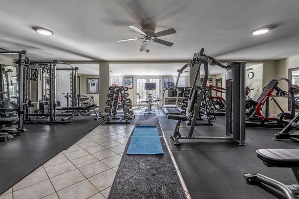 Fitness Equipment, Gym, Interior, Recessed Lighting