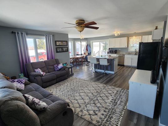 Dining room, Interior, Kitchen, Living room, Wood Texture Flooring