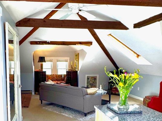 Interior, Living room, Wooden Beams