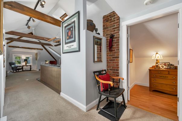 Interior, Stone Walls, Wooden Beams, Wood Texture Flooring