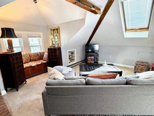 Interior, Living room, Wooden Beams