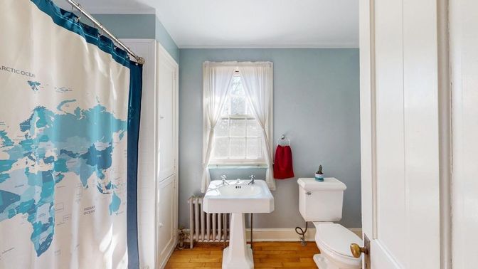 Bathroom, Interior, Wood Texture Flooring