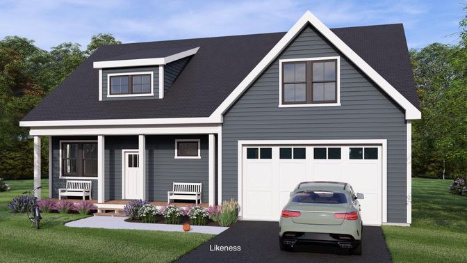 Attached, Exterior, Facade, Farmhouse