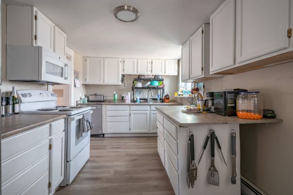 Interior, Kitchen, Wood Texture Flooring
