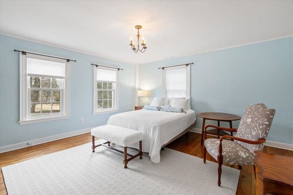 Bedroom, Chandelier, Interior, Wood Texture Flooring