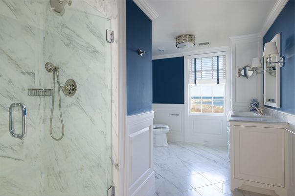 Bathroom, Glass Shower, Interior, Marble, Marble Walls
