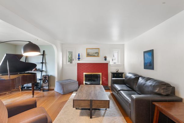 Fireplace, Interior, Living room, Piano, Wood Texture Flooring