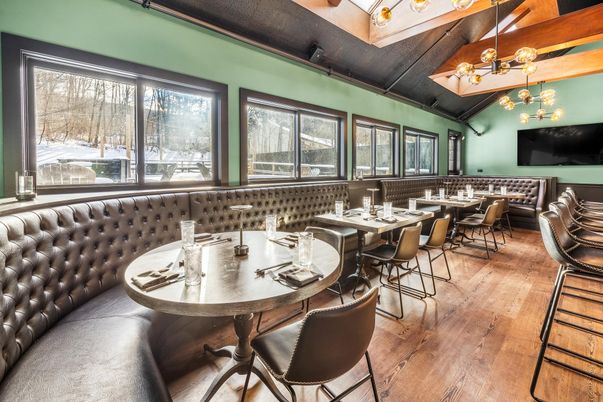 Chandelier, Dining room, Interior, Wooden Beams, Wood Texture Flooring