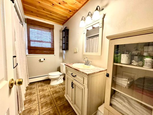 Bathroom, Interior, Wooden Ceilings