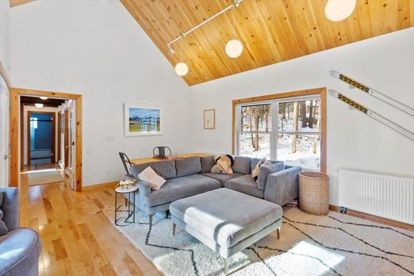 Dining room, Interior, Living room, Pendant Lights, Wooden Ceilings, Wood Texture Flooring