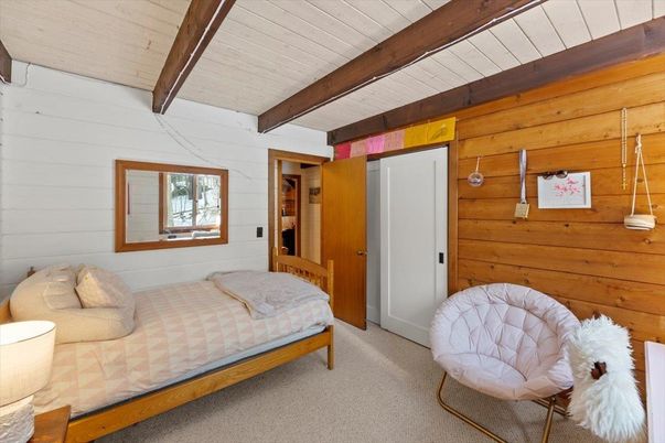 Bedroom, Interior, Wooden Beams, Wooden Walls