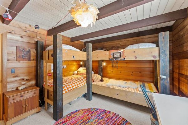 Bedroom, Interior, Wooden Beams, Wooden Walls