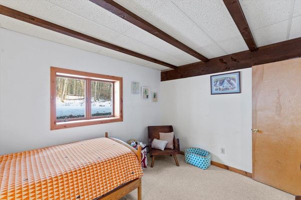 Bedroom, Interior, Wooden Beams