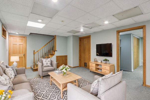 Interior, Living room, Recessed Lighting