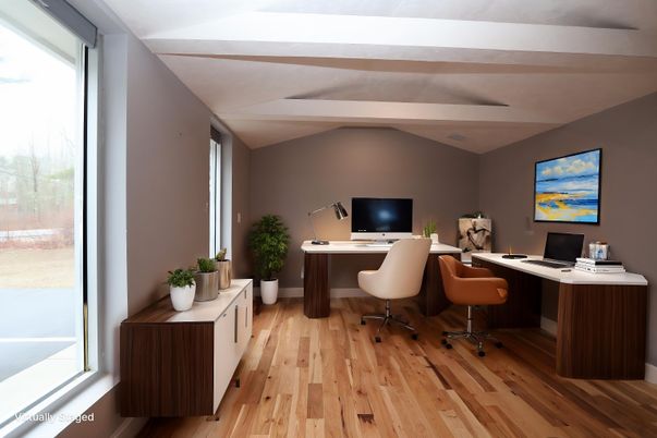 Home Office, Interior, Wood Texture Flooring