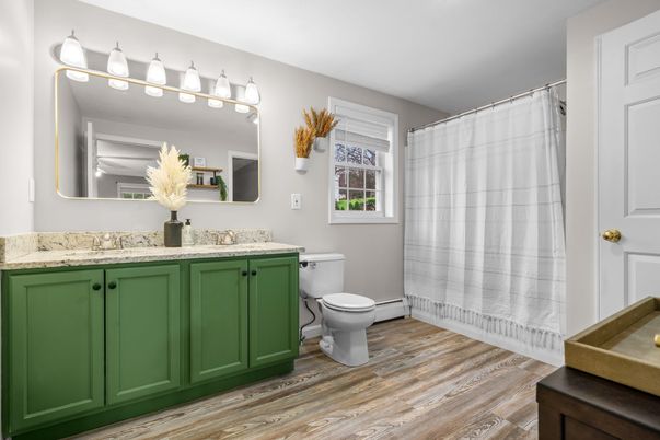 Bathroom, Interior, Wood Texture Flooring