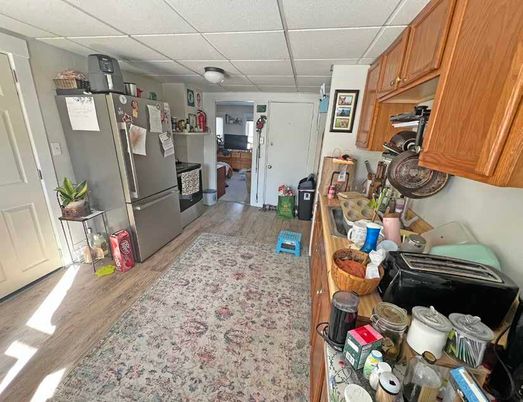 Interior, Kitchen, Wood Texture Flooring