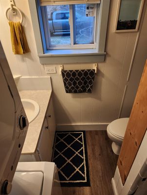 Bathroom, Interior, Wood Texture Flooring