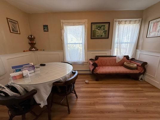 Dining room, Interior, Wood Texture Flooring