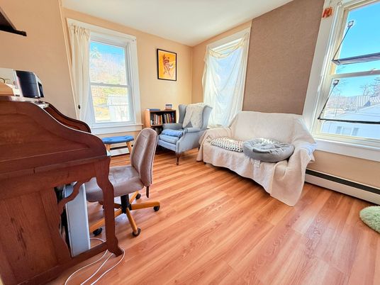 Home Office, Interior, Piano, Wood Texture Flooring
