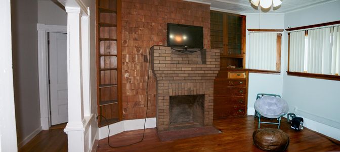 Fireplace, Interior, Stone Walls, Wood Texture Flooring