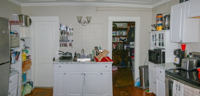 Interior, Kitchen, Wood Texture Flooring