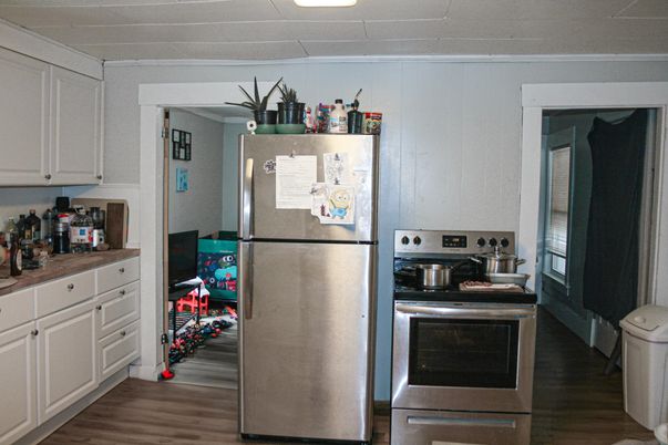 Interior, Kitchen, Wood Texture Flooring