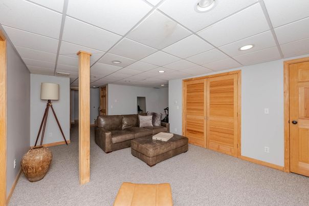 Interior, Living room, Recessed Lighting