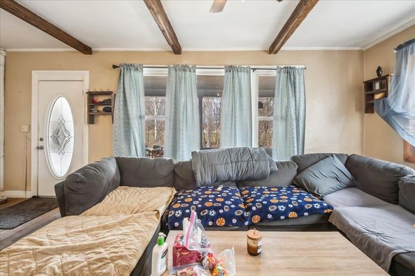 Interior, Living room, Wooden Beams