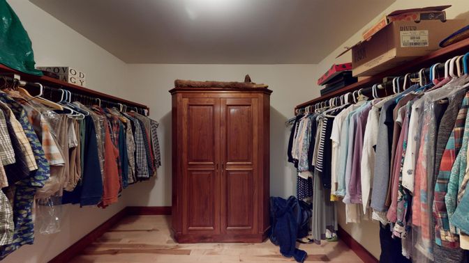 Interior, Walk-in Closets, Wood Texture Flooring